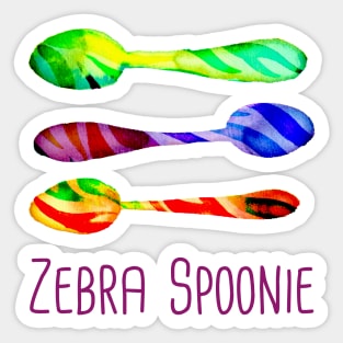 Zebra Spoonie! Sticker